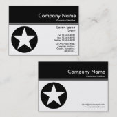 カラーヘッダーIII v2 – 黒 – 星 名刺 (正面/裏面)