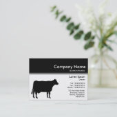 カラーヘッダーIII v2 – 黒 – 牛 名刺 (スタンド正面)
