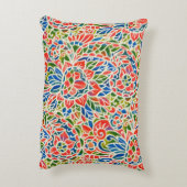 カラーペイズリーを備えたシームレス数々のなパターンプリント。バ アクセントクッション (裏面(縦))