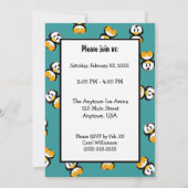 カラーペンギンテーマ誕生パーティー 招待状 (裏面)