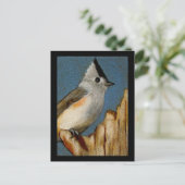 カラーペンシルのタフテッドタイマウス ポストカード (スタンド正面)