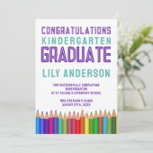 カラーペンシル幼稚園卒業 案内状 (スタンド正面)