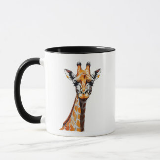 カラーペンシルGiraffe Sketch -芸術的手書き マグカップ