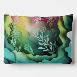 カラーペーパーカットデザインアクセサリーパウチトラベルバッグ アクセサリーポーチ