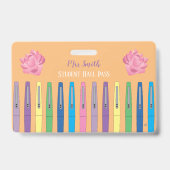 カラーペ感じンズオレンジ学生会場通過証 バッジ (正面)