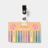 カラーペ感じンズオレンジ学生会場通過証 バッジ (正面 （クリップ付）)