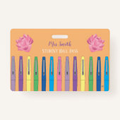 カラーペ感じンズオレンジ学生会場通過証 バッジ (正面)