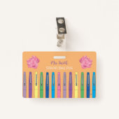 カラーペ感じンズオレンジ学生会場通過証 バッジ (正面クリップ)