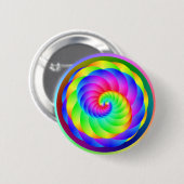 カラーホイールの螺線形ボタン 缶バッジ (正面&裏面)
