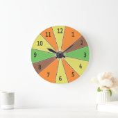 カラーホイールオレンジ ラージ壁時計 (ホーム)