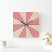 カラーホイールピーチ調整可能ミニマル スクエア壁時計 (ホーム)