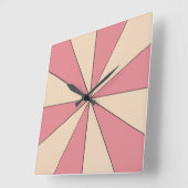 カラーホイールピーチ調整可能ミニマル スクエア壁時計 (傾斜)