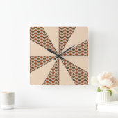 カラーホイールピーチ調節可能ダイヤモンド スクエア壁時計 (ホーム)