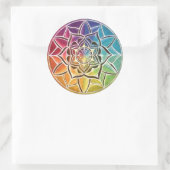 カラーホイールマンダラステッカー ラウンドシール (バッグ)