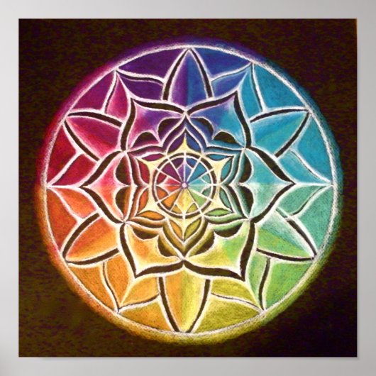 カラーホイールマンダラポスター ポスター (正面)