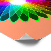 カラーホイールラウンドアウトレインボーハイプノティックハロー ポスター (角)