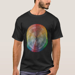 カラーホイール手描きデジタルレインボーアート Tシャツ