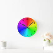 カラーホイール時計 ラウンド壁時計 (ホーム)
