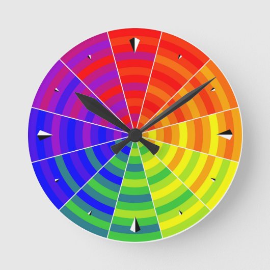 カラーホイール時計 ラウンド壁時計 (正面)