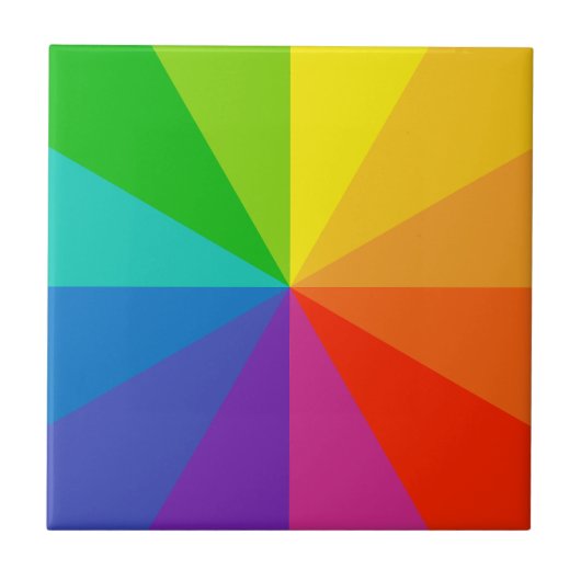 カラーホイール理論スクールサイエンスhue disk light r タイル (正面)