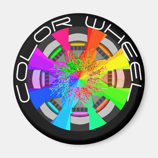 カラーホイール絵を描のスプラッシュ マグネット (正面)