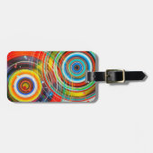 カラーホイール鮮やかアポップ・アートのートパーソナライズされた ラゲッジタグ (正面横)