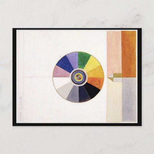 カラーホイール、素晴らし抽象芸術アート ポストカード (正面)