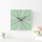 カラーホイール（緑） スクエア壁時計 (ホーム)