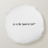 カラーホイール#1の枕 ラウンドクッション (裏面)