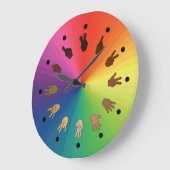 カラーホイールASLクロック(分セグメント) ラージ壁時計 (傾斜)