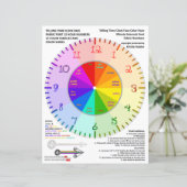 カラーホイールTellタイムファブリックフォント番号時計 (スタンド正面)