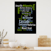 カラーホップ品種ポスター ポスター (キッチン)