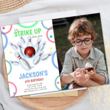 カラーボーリング誕生日招待状（写真あり）