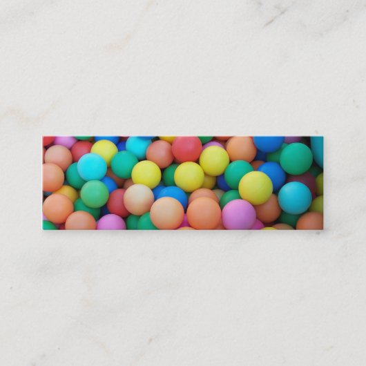 カラーボールしおり名刺 スキニー名刺 (正面)