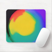 カラーボール抽象芸術アートイエローグリーンレッドインディゴ マウスパッド (マウス)