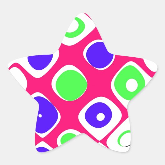 カラーボール球体（カラードット付き） 星シール (正面)