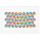 カラーポイント円パターン+背景 テーブルクロス (正面(横))