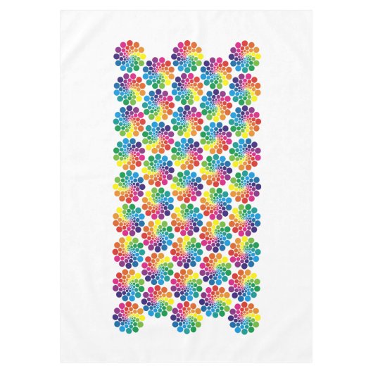 カラーポイント円パターン+背景 テーブルクロス (正面)