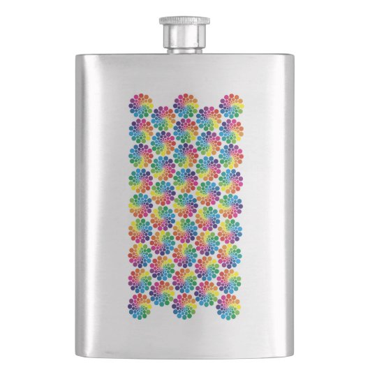 カラーポイント円パターン+背景 フラスク (正面)