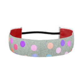 カラーポカドット アスレチックヘッドバンド
