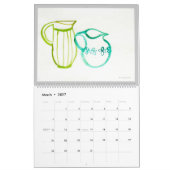 カラーポット カレンダー (3月 2027)