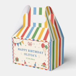 カラーポップの誕生日パーティー フェイバーボックス