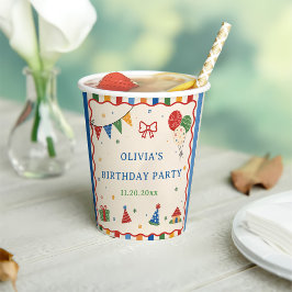 カラーポップの誕生日パーティー 紙コップ