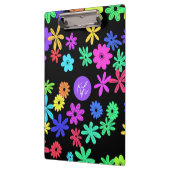 カラーポップキュートフラワーパーソナライズクリップボード クリップボード (左)