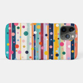 カラーポップドットストライプパターン Case-Mate iPhoneケース (裏面(横))