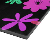 カラーポップ・アートのかわいい花ガラス切り板 カッティングボード (角)