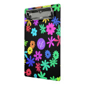 カラーポップ・アートのかわいい花パーソナライズされたミニクリップボード ミニクリップボード (アングル2)