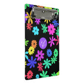 カラーポップ・アートのかわいい花パーソナライズされたミニクリップボード ミニクリップボード (アングル)