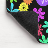 カラーポップ・アートのかわいい花マパーソナライズされたウスパッド マウスパッド (コーナー)