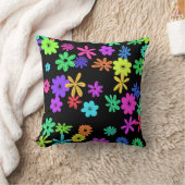 カラーポップ・アートのかわいい花装飾用クッション クッション (ブランケット)